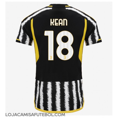Camisa de Futebol Juventus Moise Kean #18 Equipamento Principal 2023-24 Manga Curta